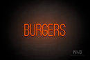 "BURGERS" (Diamond font) - LED neon sign