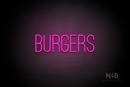 "BURGERS" (Diamond font) - LED neon sign