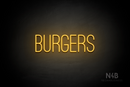 "BURGERS" (Diamond font) - LED neon sign