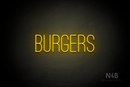 "BURGERS" (Diamond font) - LED neon sign