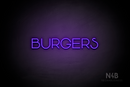 "BURGERS" (Reason font) - LED neon sign