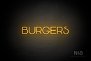 "BURGERS" (Reason font) - LED neon sign
