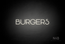 "BURGERS" (Reason font) - LED neon sign