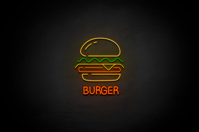 BURGER ("BURGER" Custom font) - LED neon sign