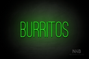 "BURRITOS" (Diamond font) - LED neon sign