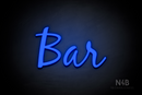 "Bar" (Notes font) - LED neon sign