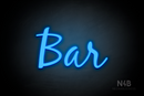 "Bar" (Notes font) - LED neon sign