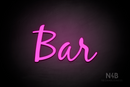 "Bar" (Notes font) - LED neon sign
