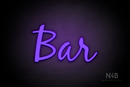 "Bar" (Notes font) - LED neon sign
