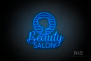 "Beauty SALON" female silhouette (Magician - Cooper font) - LED neon sign