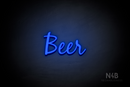 "Beer" (Notes font) - LED neon sign