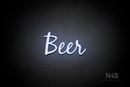"Beer" (Notes font) - LED neon sign