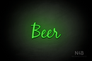 "Beer" (Notes font) - LED neon sign