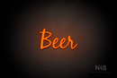"Beer" (Notes font) - LED neon sign