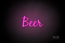 "Beer" (Notes font) - LED neon sign