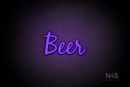 "Beer" (Notes font) - LED neon sign