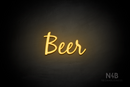 "Beer" (Notes font) - LED neon sign