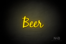"Beer" (Notes font) - LED neon sign