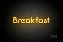 "Breakfast" (Mountain font) - LED neon sign