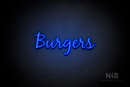 "Burgers" (Notes font) - LED neon sign