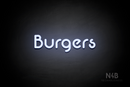 "Burgers" (Mountain font) - LED neon sign
