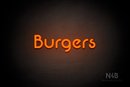 "Burgers" (Mountain font) - LED neon sign
