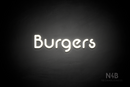 "Burgers" (Mountain font) - LED neon sign