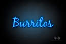 "Burritos" (Notes font) - LED neon sign