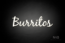 "Burritos" (Notes font) - LED neon sign