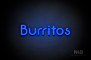 "Burritos" (Mountain font) - LED neon sign