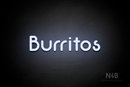 "Burritos" (Mountain font) - LED neon sign