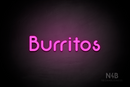 "Burritos" (Mountain font) - LED neon sign