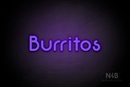 "Burritos" (Mountain font) - LED neon sign