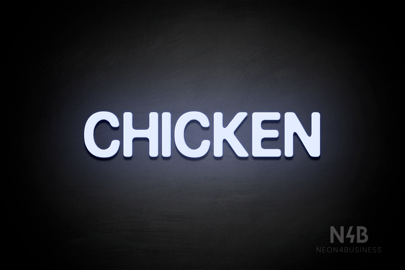 "CHICKEN" (Adventure font) - LED neon sign