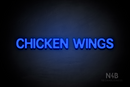 "CHICKEN WINGS" (Adventure font) - LED neon sign