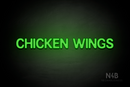 "CHICKEN WINGS" (Adventure font) - LED neon sign