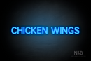 "CHICKEN WINGS" (Adventure font) - LED neon sign