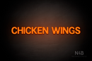 "CHICKEN WINGS" (Adventure font) - LED neon sign