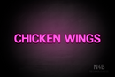"CHICKEN WINGS" (Adventure font) - LED neon sign