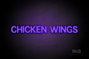 "CHICKEN WINGS" (Adventure font) - LED neon sign