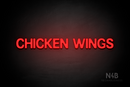 "CHICKEN WINGS" (Adventure font) - LED neon sign
