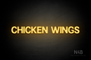 "CHICKEN WINGS" (Adventure font) - LED neon sign