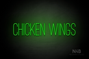"CHICKEN WINGS" (Diamond font) - LED neon sign