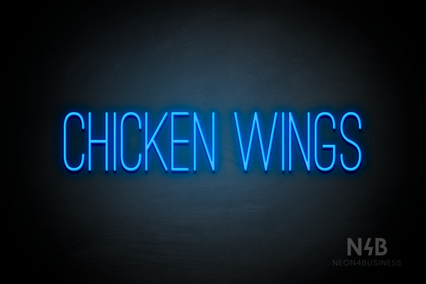 "CHICKEN WINGS" (Diamond font) - LED neon sign