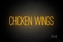 "CHICKEN WINGS" (Diamond font) - LED neon sign