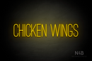 "CHICKEN WINGS" (Diamond font) - LED neon sign