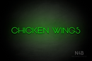 "CHICKEN WINGS" (Reason font) - LED neon sign