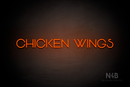 "CHICKEN WINGS" (Reason font) - LED neon sign