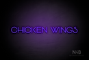 "CHICKEN WINGS" (Reason font) - LED neon sign