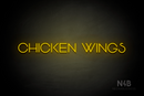 "CHICKEN WINGS" (Reason font) - LED neon sign